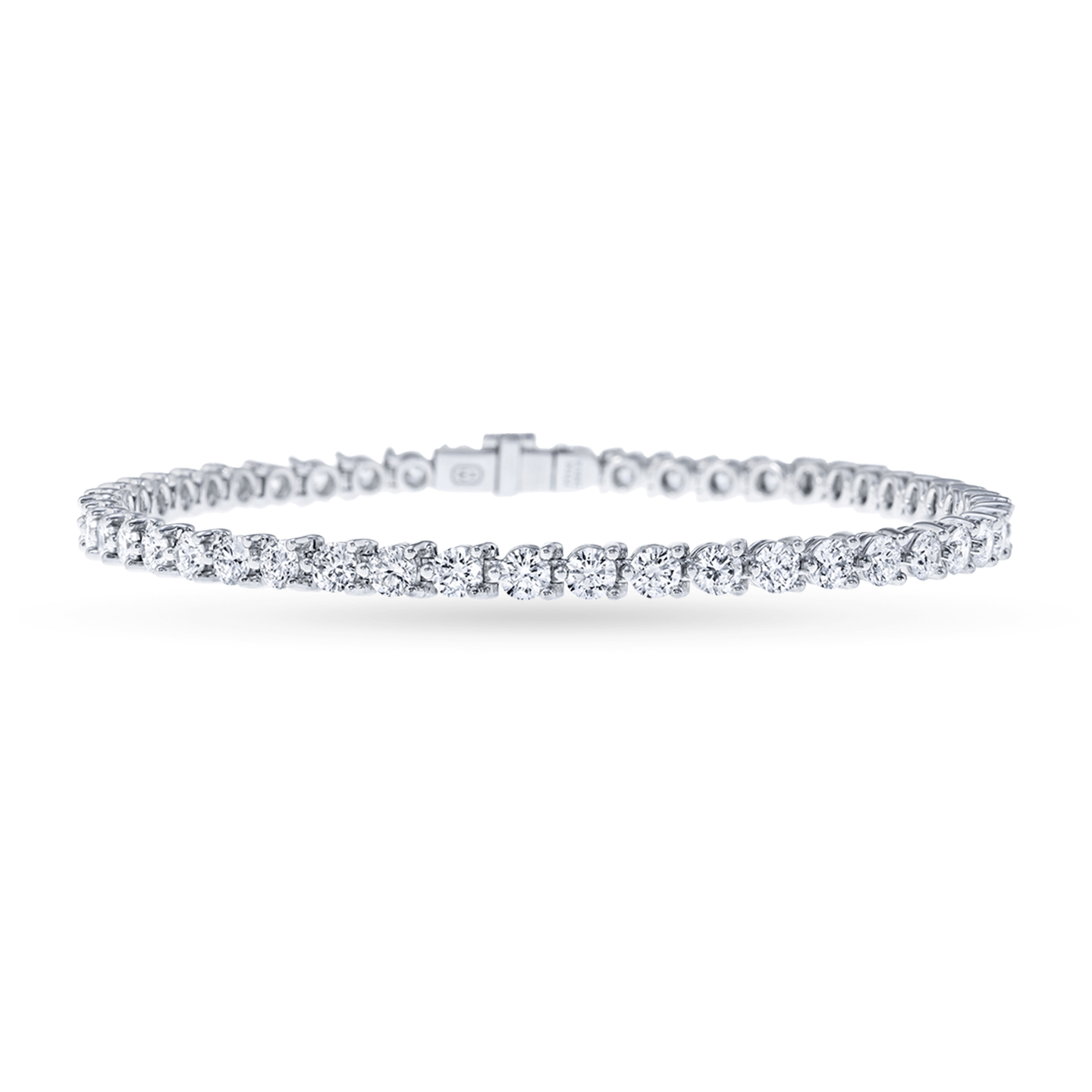 18 Karat White Gold 7.77 Carat Solitaire Diamond Tennis Contemporary  Bracelet For Sale at 1stDibs | mixed shape diamond bracelet