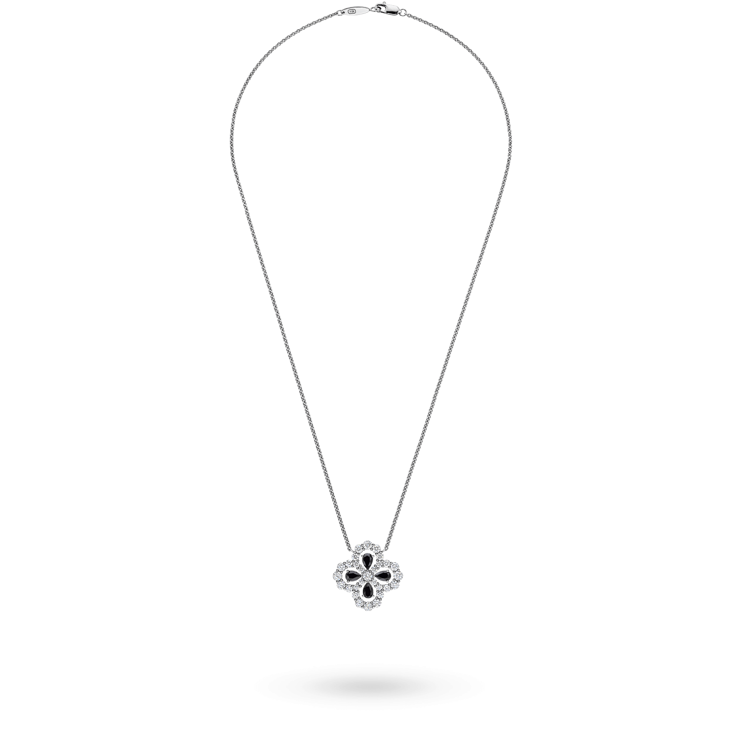diamond loop pendant full motif black spinel diamond pebsprpmel4c e 3