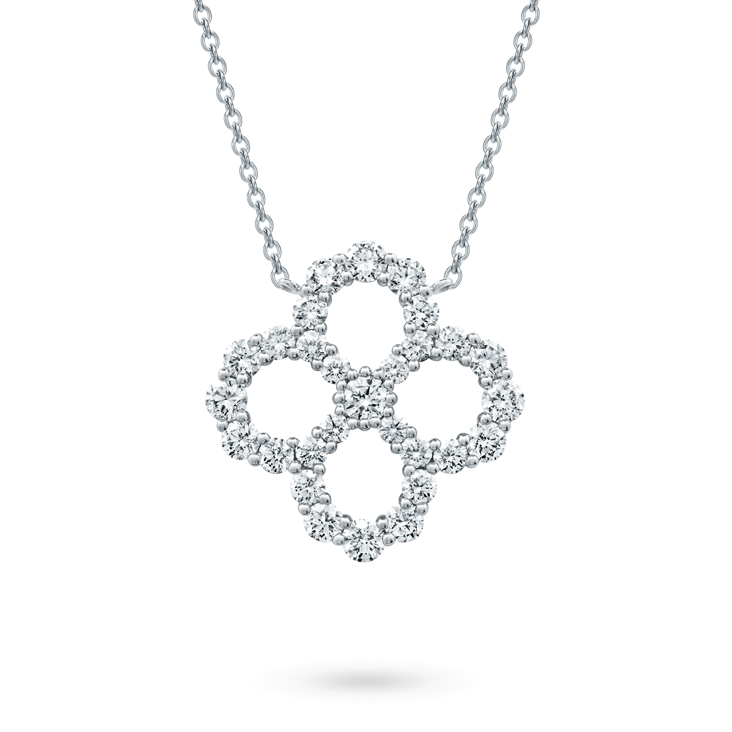 Diamond Loop Full Motif Pink Sapphire and Diamond Pendant | Harry Winston