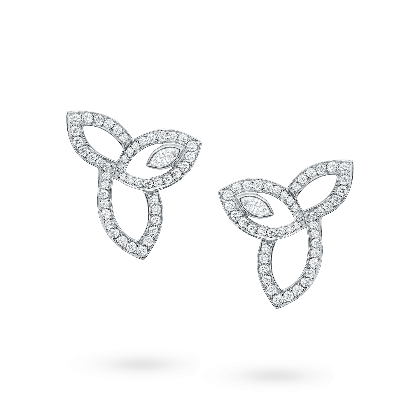 Lotus Cluster Large Diamond Earrings  Harry Winston