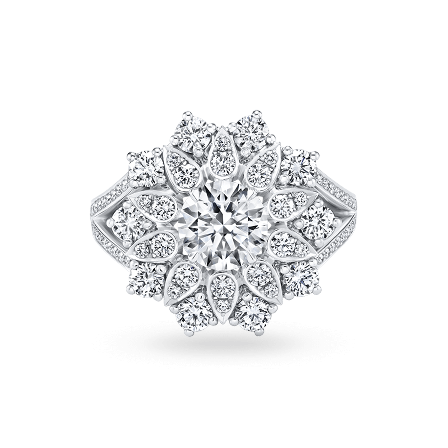 lotus flower diamond ring