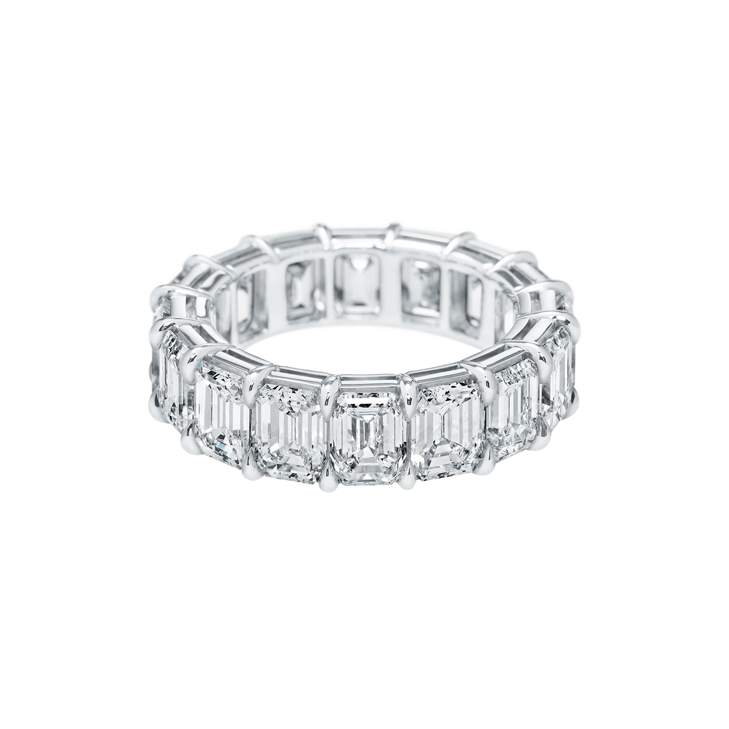 正規品得価プラチナ ダイヤモンド エメラルドカット エタニティーリング リング(指輪)