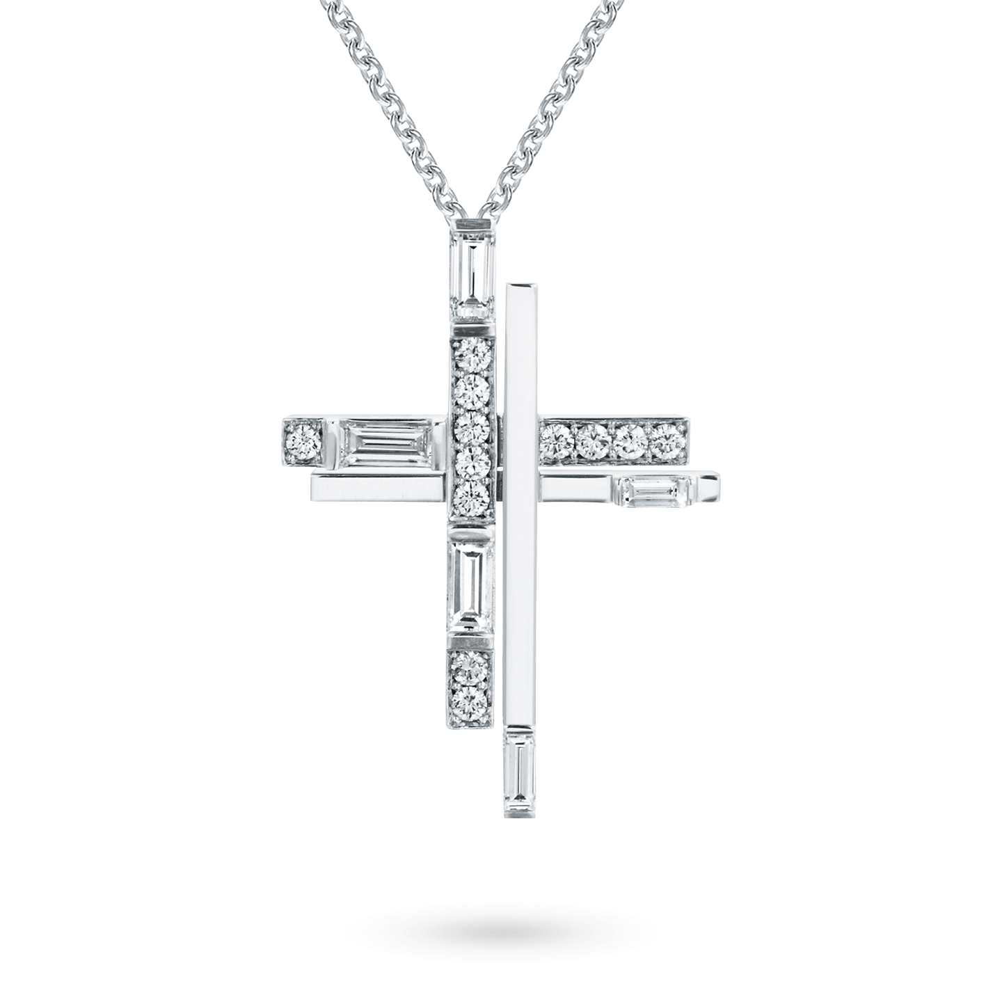 レディースハリーウィンストン ネックレス トラフィック クロス ペンダント ダイヤモンド 計約0.72ct Pt950 プラチナ HARRY WINSTON