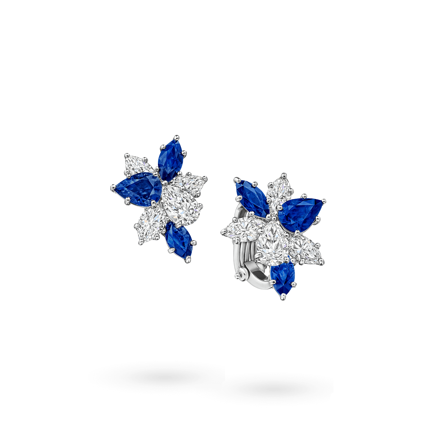 Pair of sapphire and diamond earrings  海瑞溫斯頓藍寶石配鑽石耳環一對  Magnificent  Jewels and Noble Jewels  2022  Sothebys