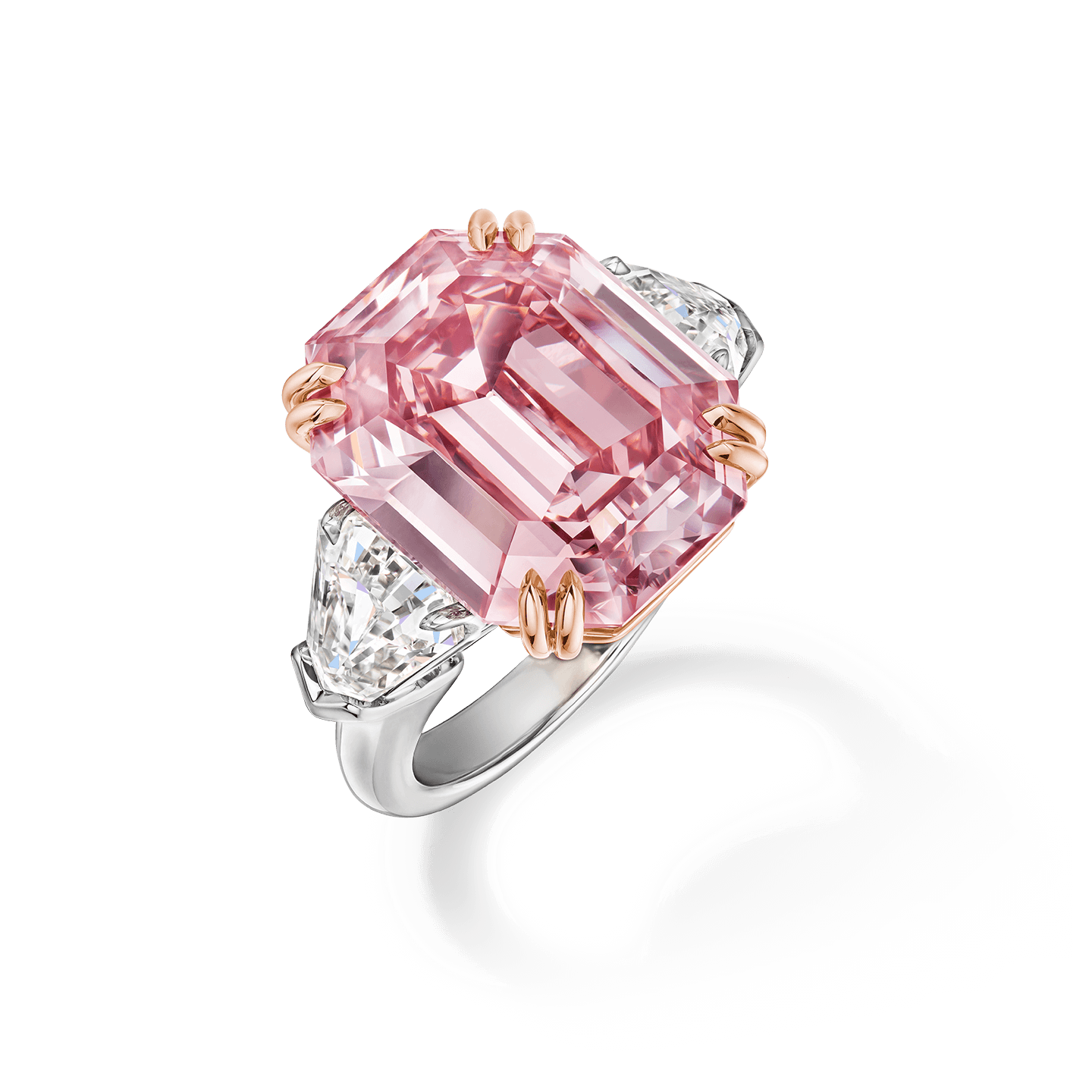Pink Radient Diamond Necklace and Set